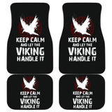 Keep Calm And Let The Viking Handle It Vegvisir The Runic Compass Car Floor Mats 210803 - YourCarButBetter