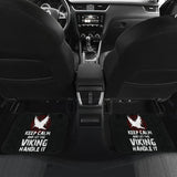 Keep Calm And Let The Viking Handle It Vegvisir The Runic Compass Car Floor Mats 210803 - YourCarButBetter