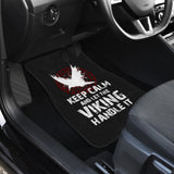 Keep Calm And Let The Viking Handle It Vegvisir The Runic Compass Car Floor Mats 210803 - YourCarButBetter