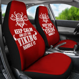 Keep Calm And Let The Viking Handle It Viking Warrior Car Seat Covers 210803 - YourCarButBetter