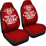 Keep Calm And Let The Viking Handle It Viking Warrior Car Seat Covers 210803 - YourCarButBetter