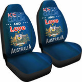 Keep Calm And Love Australia Car Seat Covers Version Blue Amazing 105905 - YourCarButBetter