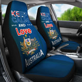 Keep Calm And Love Australia Car Seat Covers Version Blue Amazing 105905 - YourCarButBetter