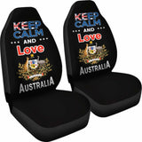 Keep Calm And Love Australia Cover Car Seat Version Black 2 163730 - YourCarButBetter