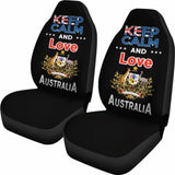 Keep Calm And Love Australia Cover Car Seat Version Black 2 163730 - YourCarButBetter