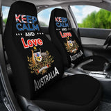 Keep Calm And Love Australia Cover Car Seat Version Black 2 163730 - YourCarButBetter