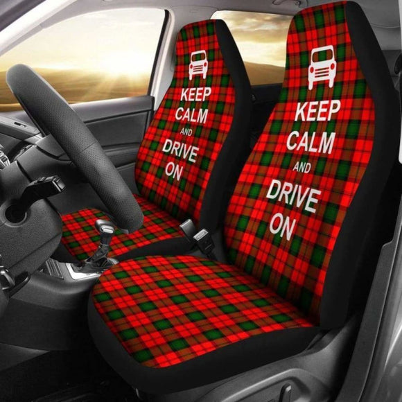 Keep Calm Kerr Modern Tartan Car Seat Cover 163730 - YourCarButBetter