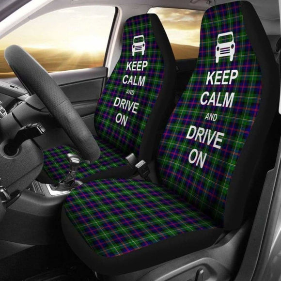 Keep Calm Malcolm Modern Tartan Car Seat Cover 163730 - YourCarButBetter