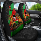 Kenya Car Seat Covers - Kenya Pattern With Coat Of Arms - 105905 - YourCarButBetter