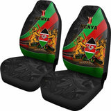 Kenya Car Seat Covers - Kenya Pattern With Coat Of Arms - 105905 - YourCarButBetter
