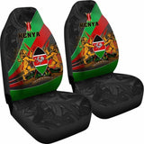Kenya Car Seat Covers - Kenya Pattern With Coat Of Arms - 105905 - YourCarButBetter