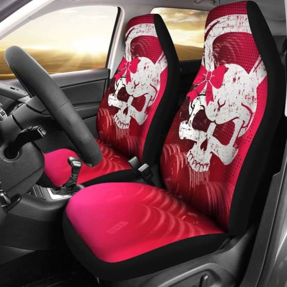 Kettlebell Skull Fitness Car Seat Covers 192609 - YourCarButBetter