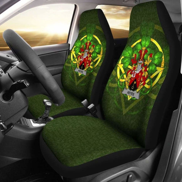 Keyes Ireland Car Seat Cover Celtic Shamrock (Set Of Two) 154230 - YourCarButBetter
