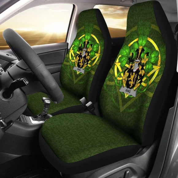 King Ireland Car Seat Cover Celtic Shamrock (Set Of Two) 154230 - YourCarButBetter