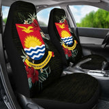 Kiribati Car Seat Covers - Kiribati Coat Of Arms Hibiscus - 232125 - YourCarButBetter