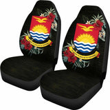 Kiribati Car Seat Covers - Kiribati Coat Of Arms Hibiscus - 232125 - YourCarButBetter
