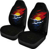 Kiribati In Me Car Seat Covers - Special Grunge Style (Set Of Two) 232125 - YourCarButBetter