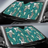 Koi Fish Carp Fish Lotus Pattern Car Auto Sun Shades 104020 - YourCarButBetter