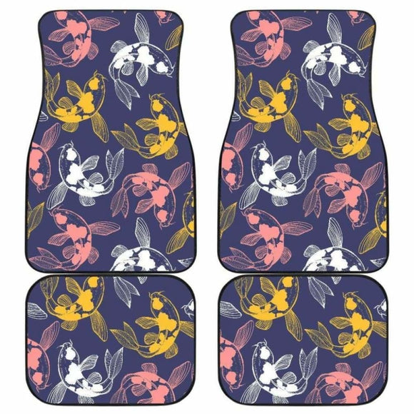 Koi Fish Carp Fish Pattern Front And Back Car Mats 154230 - YourCarButBetter