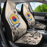 Korea Car Seat Covers The Beige Hibiscus (Set Of Two) 7 232125 - YourCarButBetter