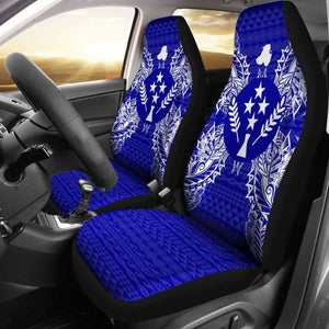Kosrae Car Seat Cover - Kosrae Flag Map Blue - 105905 - YourCarButBetter