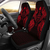 Kosrae Car Seat Cover - Kosrae Flag Map Red - 105905 - YourCarButBetter