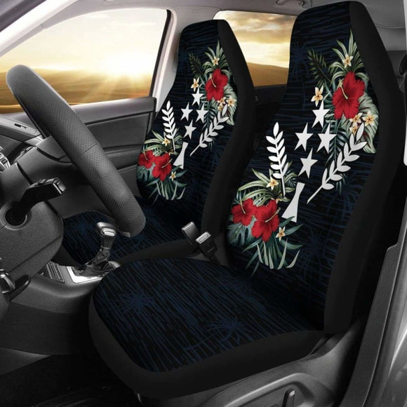 Kosrae Car Seat Covers - Kosrae Flag Hibiscus - 232125 - YourCarButBetter