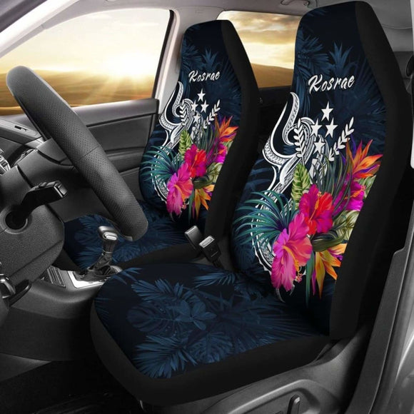 Kosrae Micronesia Car Seat Covers Tropical Flower 105905 - YourCarButBetter