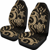 Kosrae Micronesian Car Seat Covers - Gold Tentacle Turtle - 091114 - YourCarButBetter