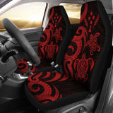 Kosrae Micronesian Car Seat Covers - Red Tentacle Turtle - 091114 - YourCarButBetter