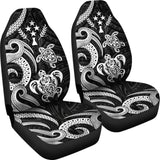 Kosrae Micronesian Car Seat Covers - White Tentacle Turtle - 091114 - YourCarButBetter