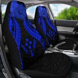 Kosrae Polynesian Car Seat Covers Pride Seal And Hibiscus Blue - 232125 - YourCarButBetter