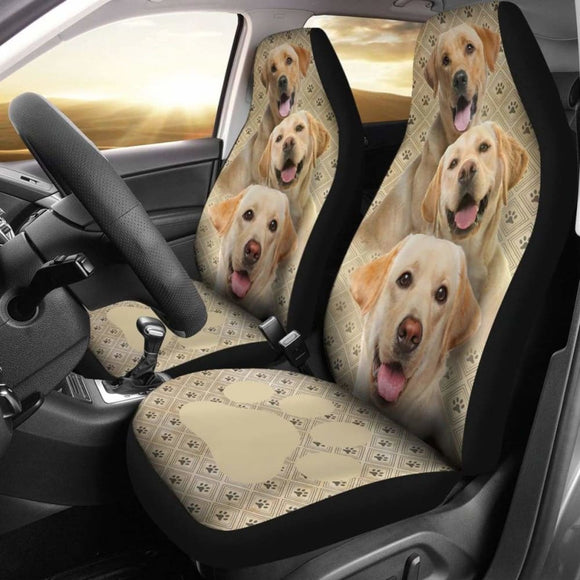 Labrador Car Seat Covers Funny Dog Car Seat Cover 181703 - YourCarButBetter