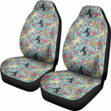 Labrador Retriever Flower Car Seat Covers 181703 - YourCarButBetter