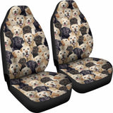 Labrador Retriever Full Face Car Seat Covers 094201 - YourCarButBetter