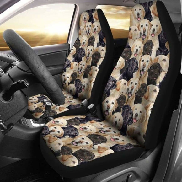 Labrador Retriever Full Face Car Seat Covers 181703 - YourCarButBetter