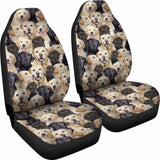 Labrador Retriever Full Face Car Seat Covers 181703 - YourCarButBetter