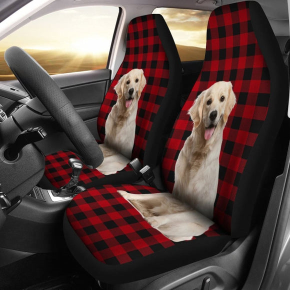 Labrador Retriever Plaid Pattern Car Seat Covers 174510 - YourCarButBetter