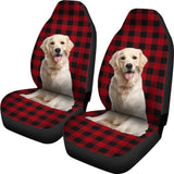 Labrador Retriever Plaid Pattern Car Seat Covers 174510 - YourCarButBetter