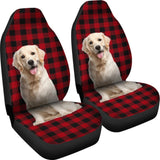 Labrador Retriever Plaid Pattern Car Seat Covers 174510 - YourCarButBetter