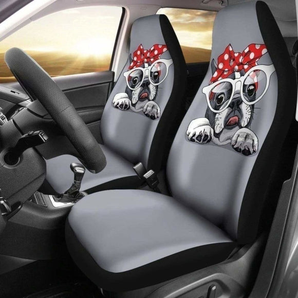 Lady French Bulldog Car Seat Covers 194110 - YourCarButBetter