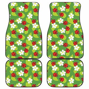 Ladybug Pattern Print Design 01 Front And Back Car Mats 195016 - YourCarButBetter