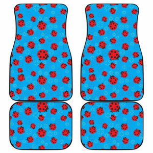 Ladybug Pattern Print Design 02 Front And Back Car Mats 195016 - YourCarButBetter