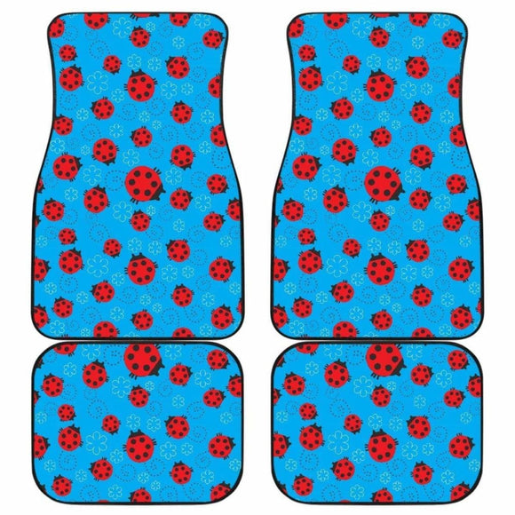 Ladybug Pattern Print Design 02 Front And Back Car Mats 195016 - YourCarButBetter