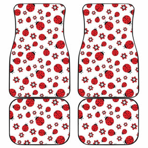 Ladybug Pattern Print Design 04 Front And Back Car Mats 195016 - YourCarButBetter