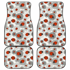 Ladybug Pattern Print Design 05 Front And Back Car Mats 195016 - YourCarButBetter