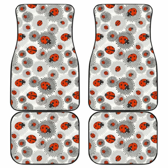 Ladybug Pattern Print Design 05 Front And Back Car Mats 195016 - YourCarButBetter