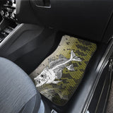 Largemouth Bass Bones And Skin Pattern Fishing Car Floor Mats 182417 - YourCarButBetter