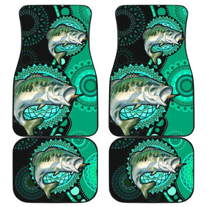 Largemouth Bass Ethnic Pattern Fishing Car Floor Mats 182417 - YourCarButBetter