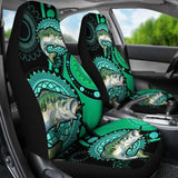 Largemouth Bass Ethnic Pattern Fishing Car Seat Covers 182417 - YourCarButBetter